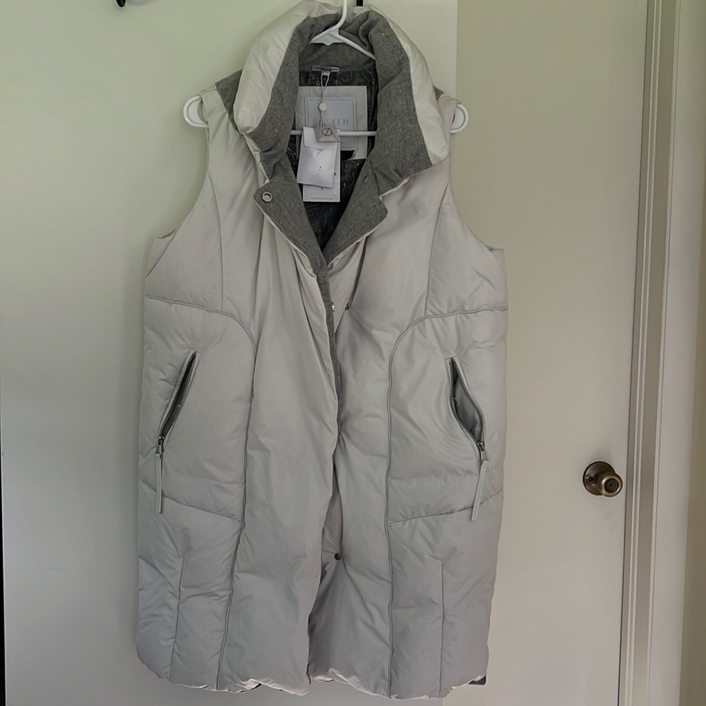 NWT SOSKEN Elexa Long Quilted Down Vest - Picture 3 of 9